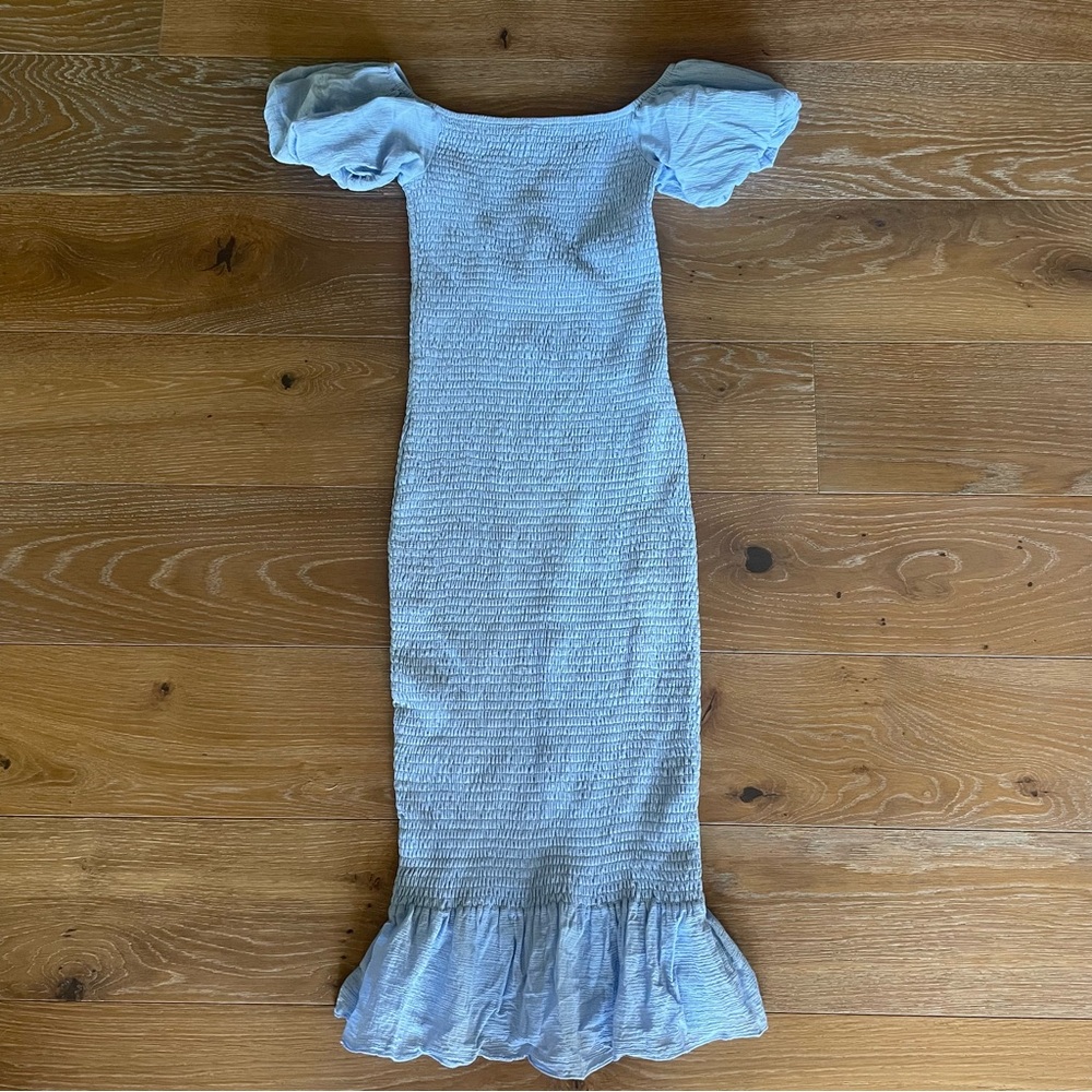 Baltic Born Fitted Blue Midi Dress